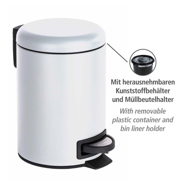 Leman fehér szemetes, 3 l - Wenko-image-4