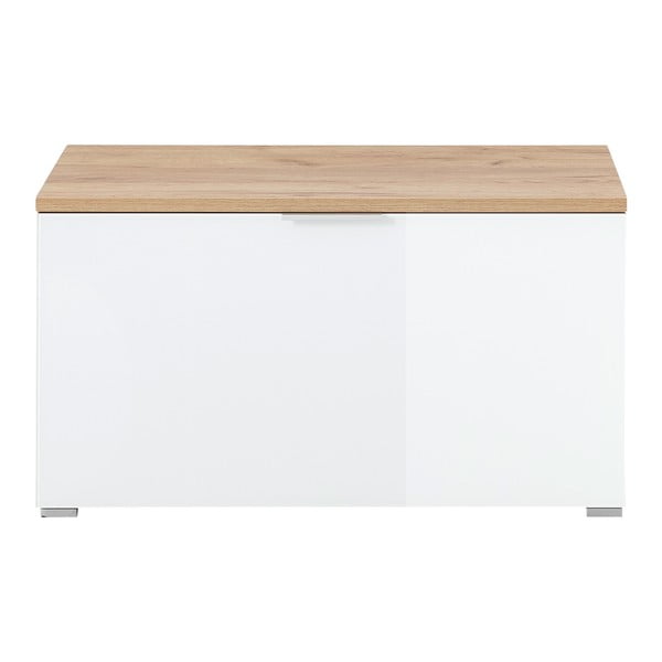 Fehér ülőkés cipőtartó tölgyfa dekorral Telde - Germania-image-2