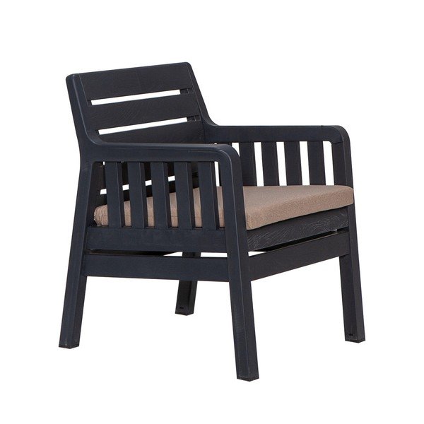 Antracitszürke kétszemélyes kerti lounge szett Lara – Floriane Garden-image-1