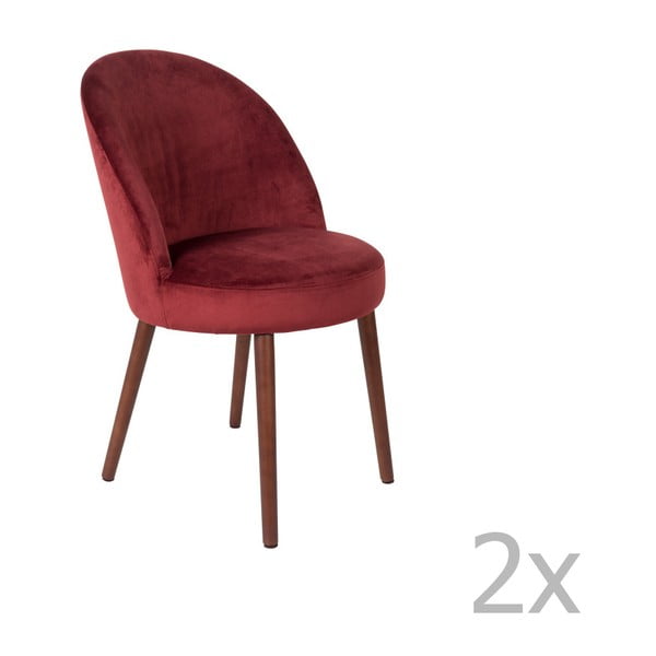 Barbara 2 db-os piros szék szett - Dutchbone