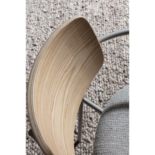 Világosszürke-natúr színű kárpitozott karfás étkezőfotel szett Nour – MOME-image-2