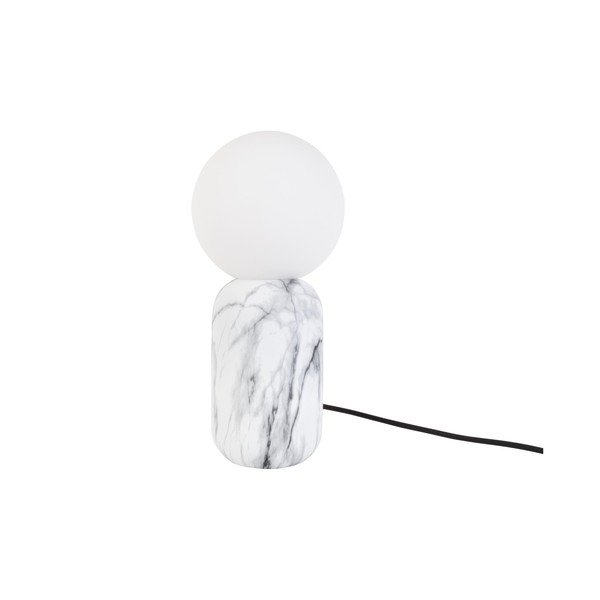 Gala fehér asztali lámpa márvány dekorral, magasság 32 cm - Leitmotiv-image-2