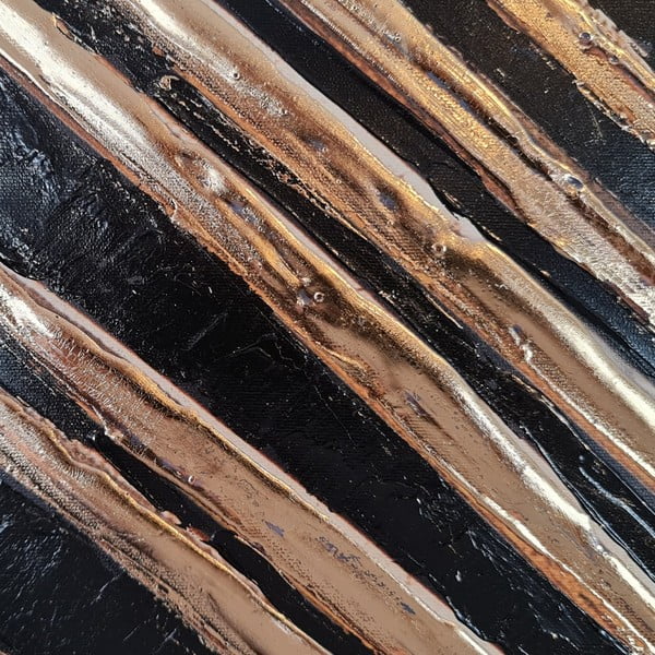 Kézzel festett kép 70x70 cm Palm Leaf – Wallity-image-3