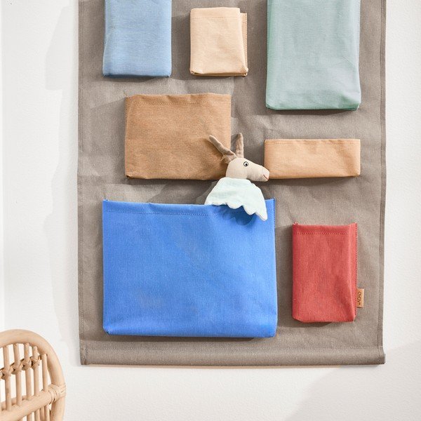 Szürke textil függő rendszerező 60x2x80 cm Saga – OYOY Mini-image-1