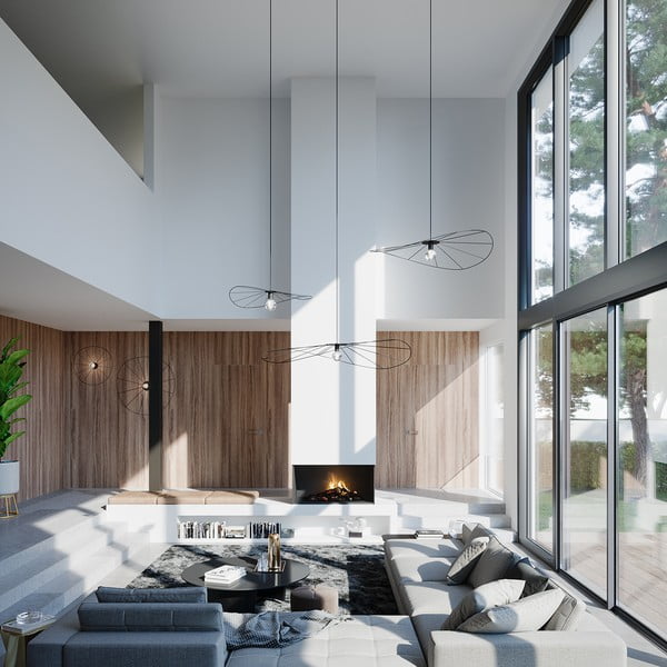 Fekete függőlámpa ø 70 cm Elliot – Sollux-image-3