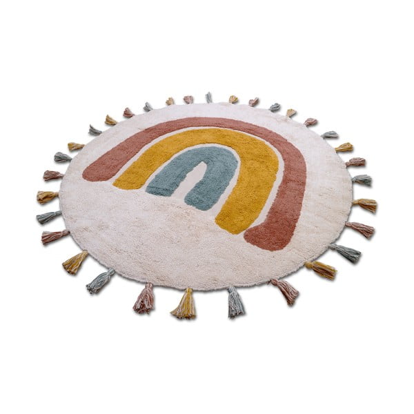 Rainbow kézzel készített gyerekszőnyeg, ø 110 cm - Nattiot-image-2