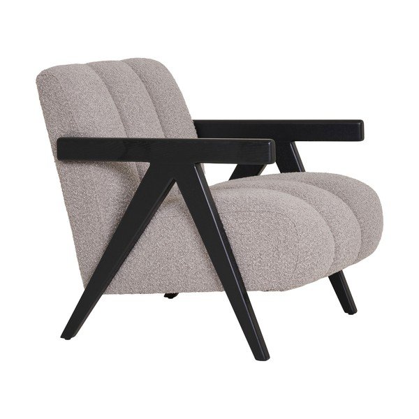 Világosszürke buklé fotel Florence – House Nordic-image-3