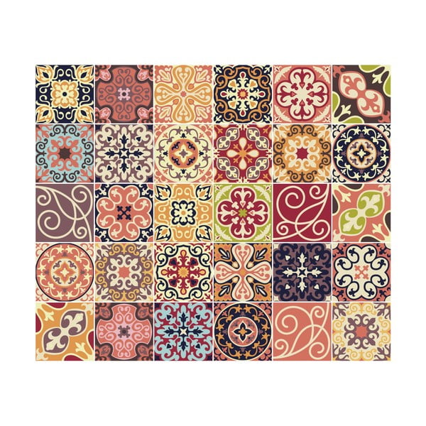 La Valette 30 db-os dekorációs falmatrica szett, 15 x 15 cm - Ambiance-image-2