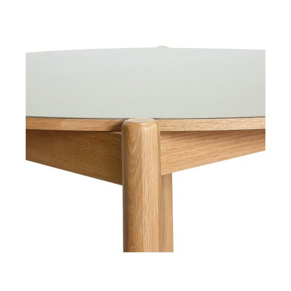 Tölgyfa kerek étkezőasztal ø 115 cm Oblique – Hübsch-image-4