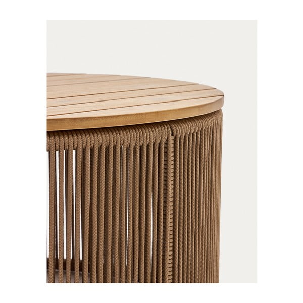 Kerek kerti dohányzóasztal akácfa asztallappal ø 70 cm Dandara – Kave Home-image-4