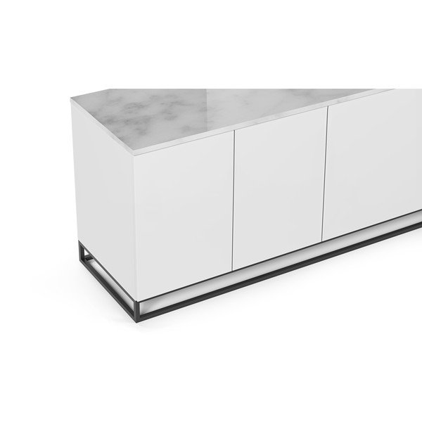 Join matt fehér TV állvány fehér márvány dekor fedlappal, 200 x 65 cm - TemaHome-image-3