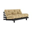 Mustársárga kinyitható kanapé 160 cm Roots Black Night – Karup Design