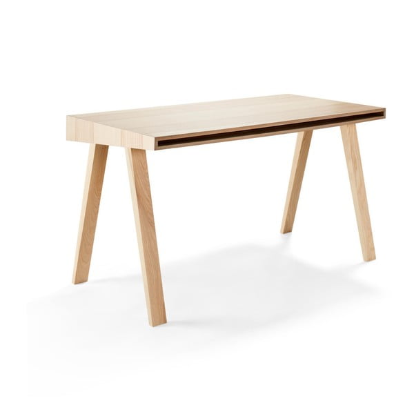 Litván kőrisfa íróasztal, 2 fiókos, 140 x 70 cm - EMKO-image-2