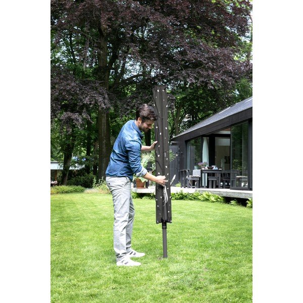 Antracitszürke kerti ruhaszárító 50 m Lift-O-Matic – Brabantia-image-3