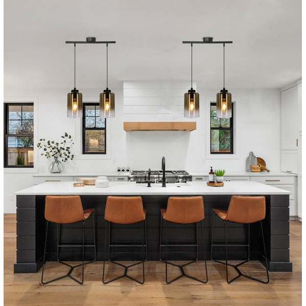 Fekete függőlámpa üveg búrával ø 10 cm Aspra – Candellux Lighting-image-1