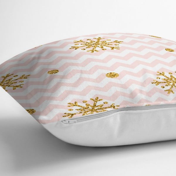 Golden Snowflakes karácsonyi párnahuzat, 42 x 42 cm - Minimalist Cushion Covers-image-1