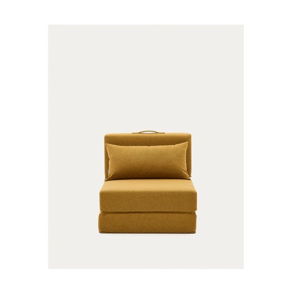 Mustársárga kinyitható fotel Arty – Kave Home-image-2