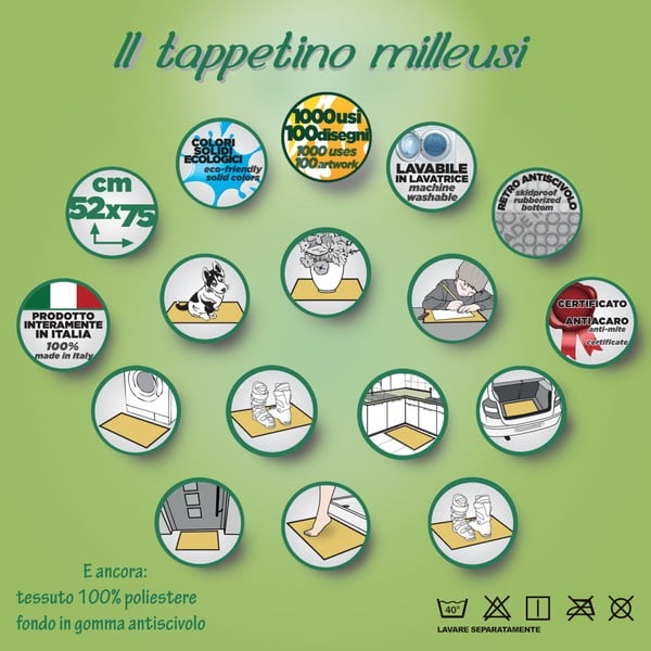 Turso kisméretű szőnyeg / lábtörlő, 75 x 52 cm - Zerbelli-image-4