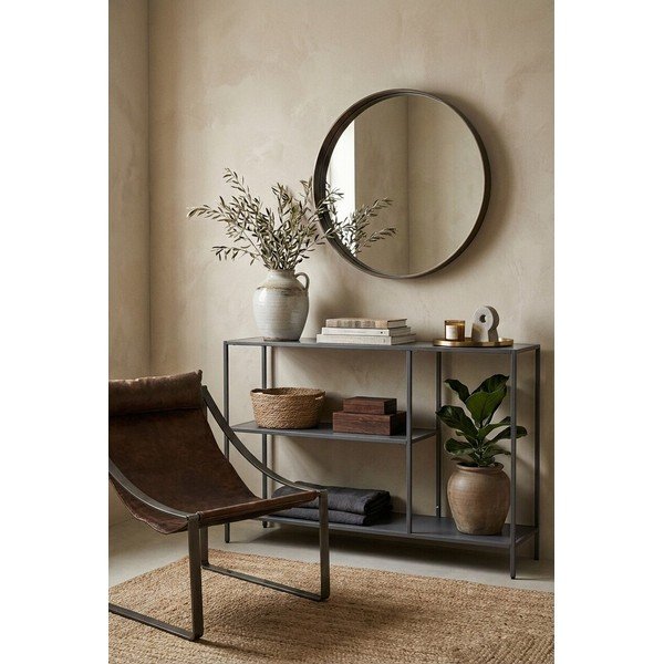 Szürke acél konzolasztal 30x120 cm Acero – Premier Housewares-image-2