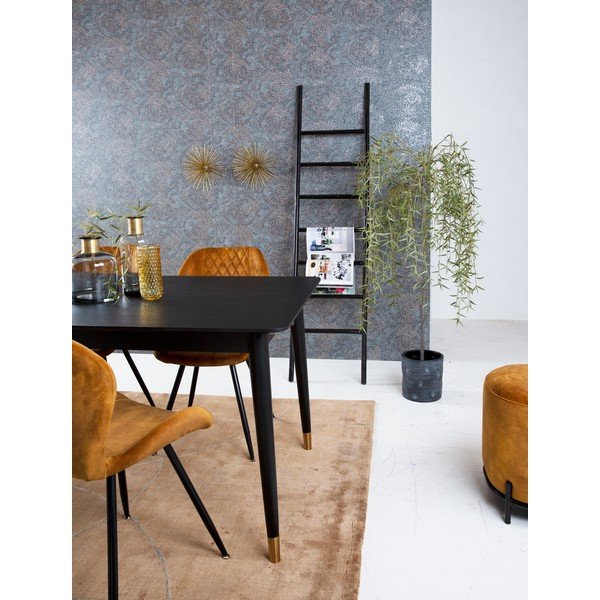 Nelly fekete kaucsukfa étkezőasztal, 180 x 90 cm - Canett-image-2