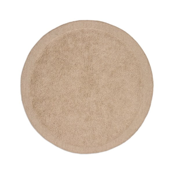 Világosbarna kézi szövésű gyapjú kerek szőnyeg ø 200 cm Marely – Kave Home