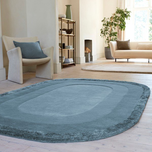 Kék kézi szövésű gyapjú keverék szőnyeg 200x290 cm Halo – Asiatic Carpets-image-1