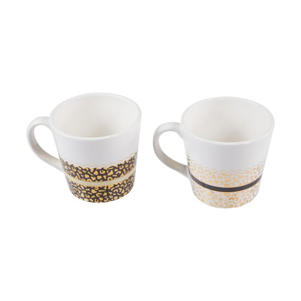 Fehér-aranyszínű agyagkerámia bögre szett 2 db-os 300 ml London – Premier Housewares-image-3