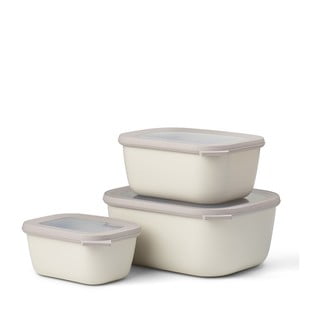 Maxi 3 db-os fehér élelmiszertartó doboz szett - Rosti Mepal
