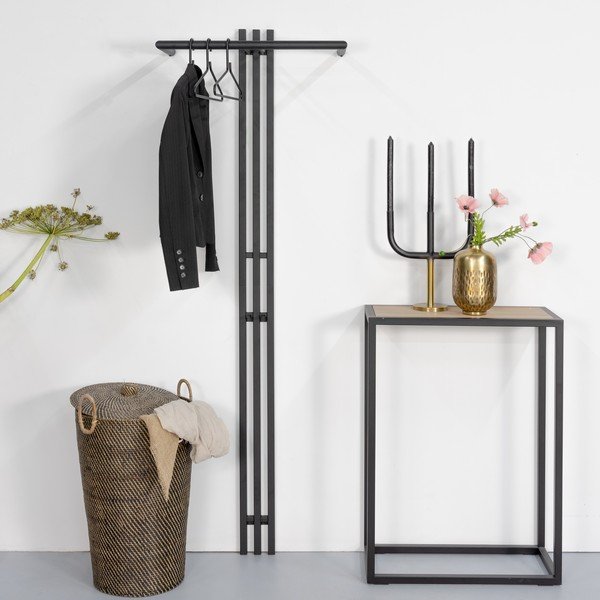 Fekete fém fali fogas 65 cm Senza – Spinder Design-image-1