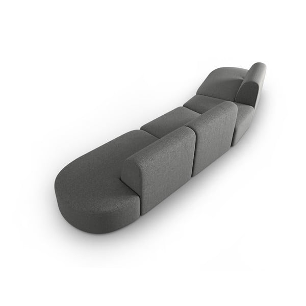 Szürke zsenília kanapé, bal oldali 428 cm Paolo – Milo Casa-image-3