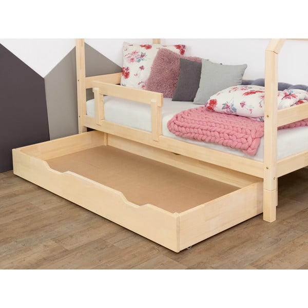 Buddy fehér ágy alatti fiók zárt aljjal és ráccsal, 90 x 180 cm - Benlemi-image-2