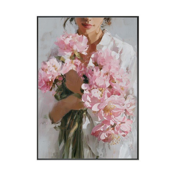 Nyomtatott keretezett-vászon kép 70x100 cm Floral Embrace – Styler