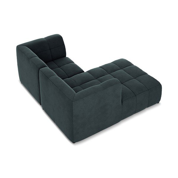 Kék bársony sarokkanapé (bal oldali-heverő résszel) Aloha – Makamii-image-4