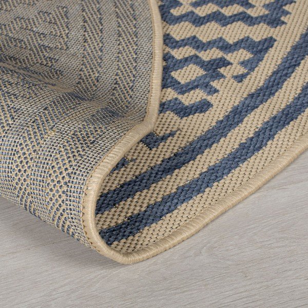 Kék-bézs kerek kültéri szőnyeg ø 160 cm Moretti - Flair Rugs-image-3