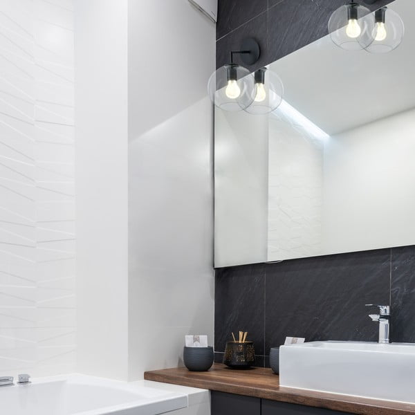 Bogard fekete falilámpa, ø 20 cm - SULION-image-1