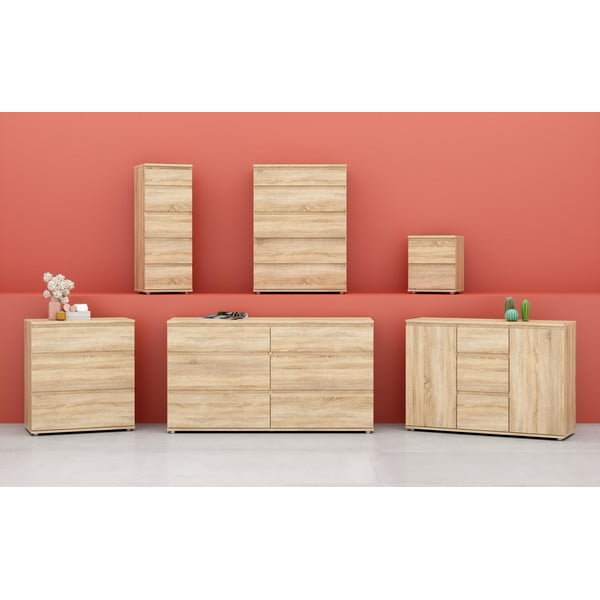 Éjjeliszekrény tölgyfa dekorral Nova - Tvilum-image-1