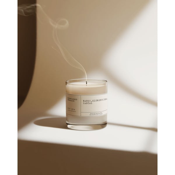 Illatos szójaviasz gyertya égési idő 40 ó #67 Mango, Clementine, Sandalwood – Perfumed Prague-image-2