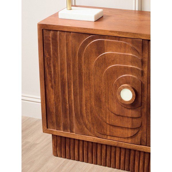 Sötét natúr színű mangófa komód 40x75x116 cm Sangar – Premier Housewares-image-2