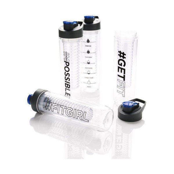 Getfit motivációs üveg gyümölcstárolóval, 800 ml - XD Design-image-1