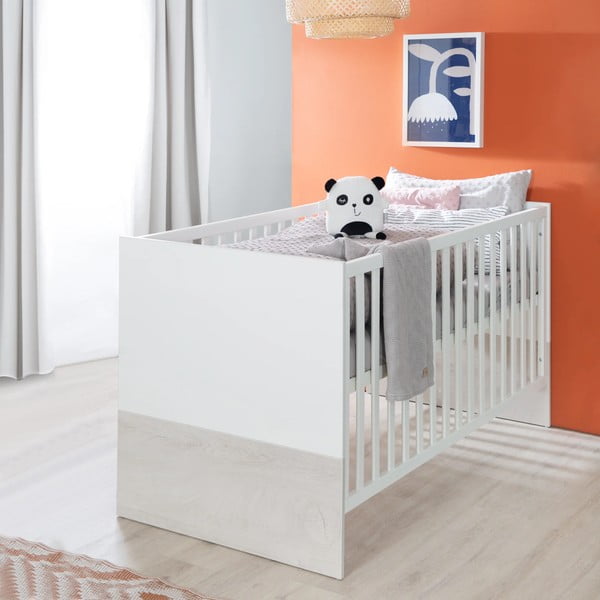 Fehér-világosszürke babaágy 70x140 cm Julia – Roba-image-4