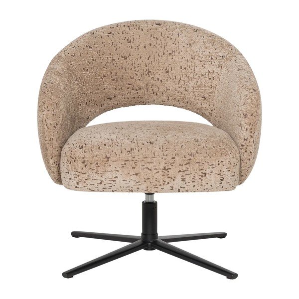 Bézs forgó zsenília fotel Pico – WOOOD-image-3