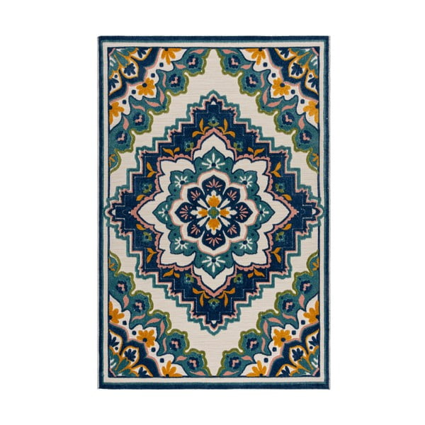 Kék kültéri szőnyeg 120x170 cm Beach Floral – Flair Rugs