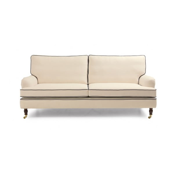 Passion krémszínű kanapé, sötétkék díszítéssel, 210 cm - Max Winzer