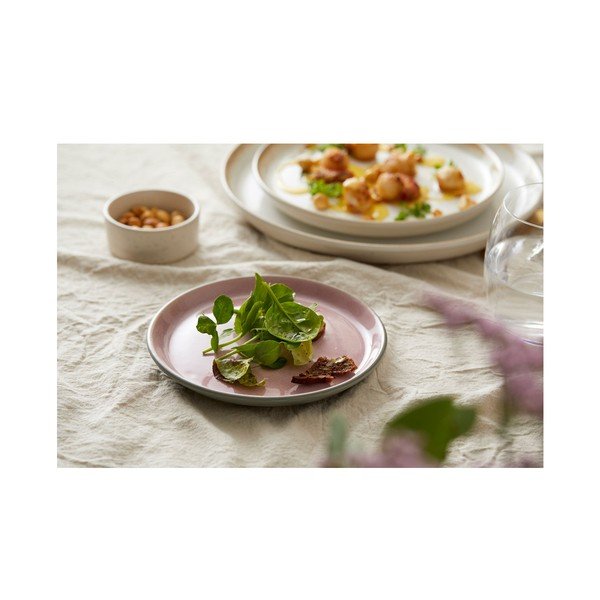 Rózsaszín-szürke desszertes kőedény tányér ø 17 cm Gastro Grey/Light Pink – Bitz-image-1