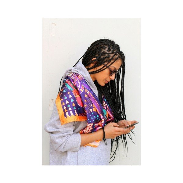 Electric Animals női kendő, 80 x 140 cm - Madre Selva-image-1