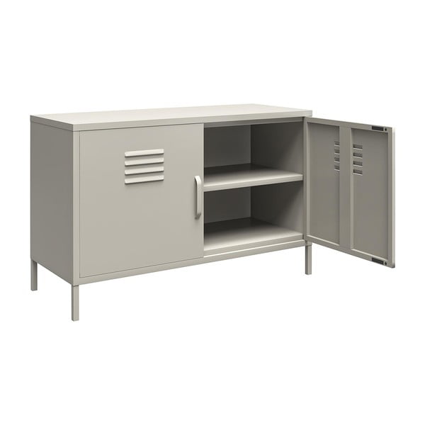 Krémszínű fém szekrény 100x64 cm Bradford – Støraa-image-3