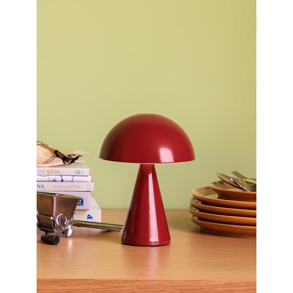 Piros LED dimmelhető asztali lámpa (magasság 20 cm) Mush – Hübsch-image-1