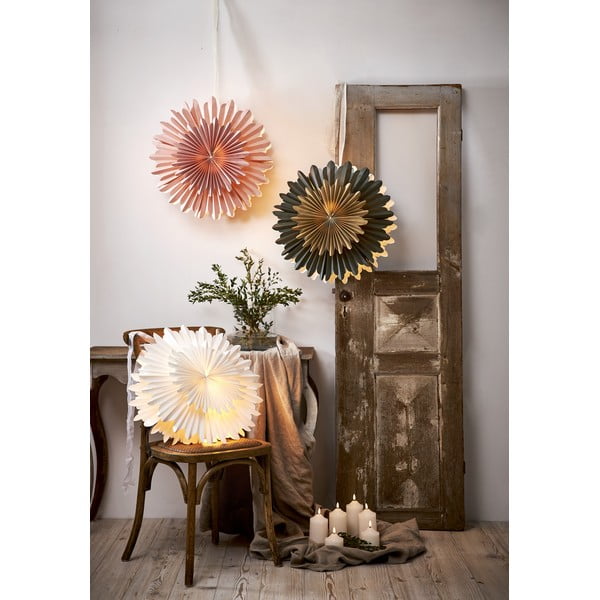 Rózsaszín karácsonyi fénydekoráció ø 50 cm Crystal - Star Trading-image-3