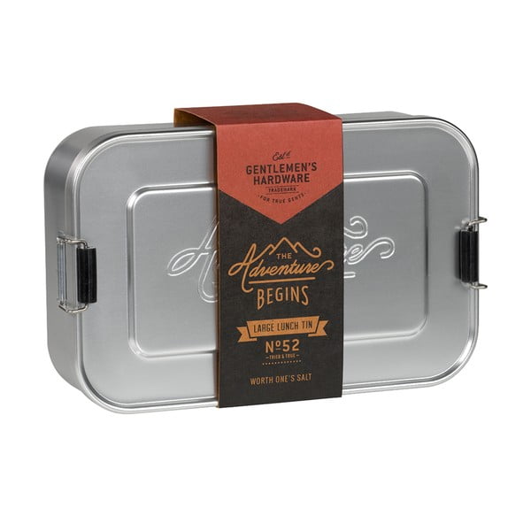 Metal Lunch ezüstszínű alumínium ételtároló doboz, 23 x 15 x 65 cm - Gentlemen's Hardware