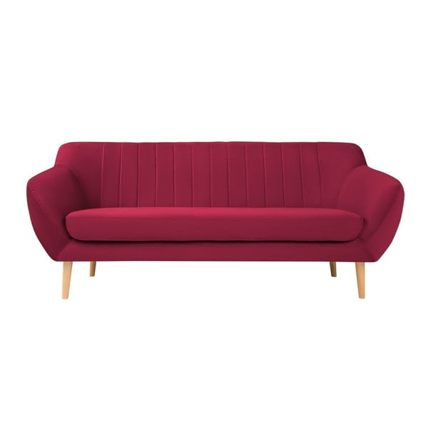 Sardaigne sötét rózsaszín bársony kanapé, 188 cm - Mazzini Sofas